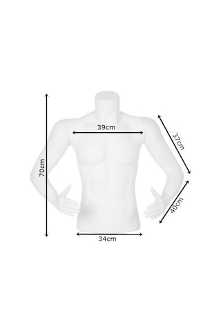 Rafburada Rafburada® Bay Kollu Büst Manken, Prova,Teşhir,Vitrin Mankeni.