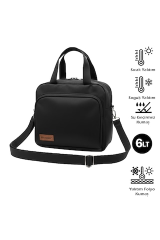 Microcase Tek Kişilik Termal Günlük Kamp Piknik İçin Yemek İçecek Taşıma Çantası 6 Lt Al5428 Siyah