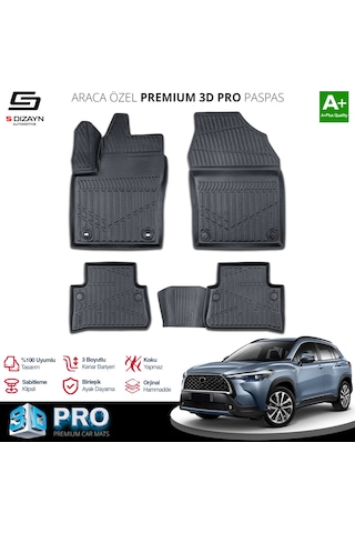 Toyota Corolla Cross 3d Pro Havuzlu Paspas 2022 Üzeri A+ Kalite
