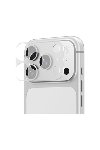 Apple Uyumlu iPhone 17 Pro Max Amazingthing Parmak İzi Bırakmayan Kamera Lens Çerçeve Koruyucu Şeffaf