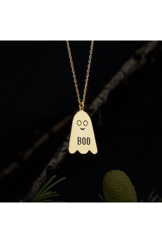 Boo Hayalet Gümüş Kolye