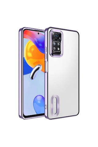 Xiaomi Redmi Note 12 Pro 4g Kılıf Kamera Korumalı Logo Gösteren Zore Omega Kapak Sierra Mavi