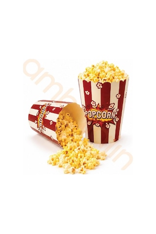 500 Adet24 Oz Patlamış Mısır Kovası 700 Cc Karton Popcorn Kutusu Çok Renkli