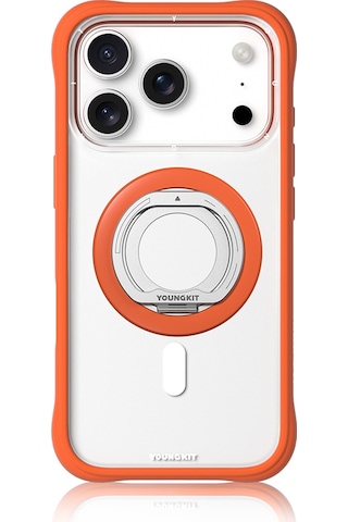Youngkit Magnetik 360 Derece Dönebilen Dual Fold Rotating Serisi Parmak Ring Stand Turuncu
