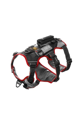 Interlaken Earthtech Slim 3.0 Köpek Göğüs Tasması Gri - Kırmızı XL Gri - Kırmızı