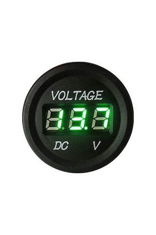 Speeduf Dc7v-30v Led Panel Mini Dijital Voltmetre - Yeşil