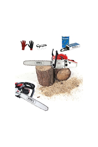 Staxx Benzinli Testere 4.3hp 52cc Ağaç Kesme Motoru Zincir-yağ