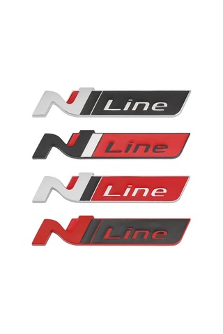 Mat Gümüş A-araba Sticker N Hattı Nline Amblem Rozet Çıkartması Hyundai I20 I30 Kona Tucson Sonata Elantra Veloste
