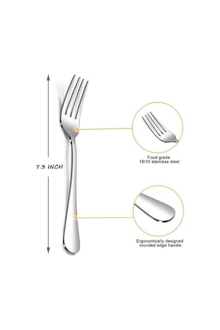 Pazly Paslanmaz Çelik 8 Parça Salata Alet Seti - Ev, Restoran Ve Kamp İçin Gümüş