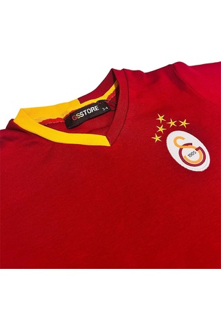 Galatasaray Lisanslı 5 Yıldızlı Kırmızı Basic Çocuk T-shirt KIrmızı