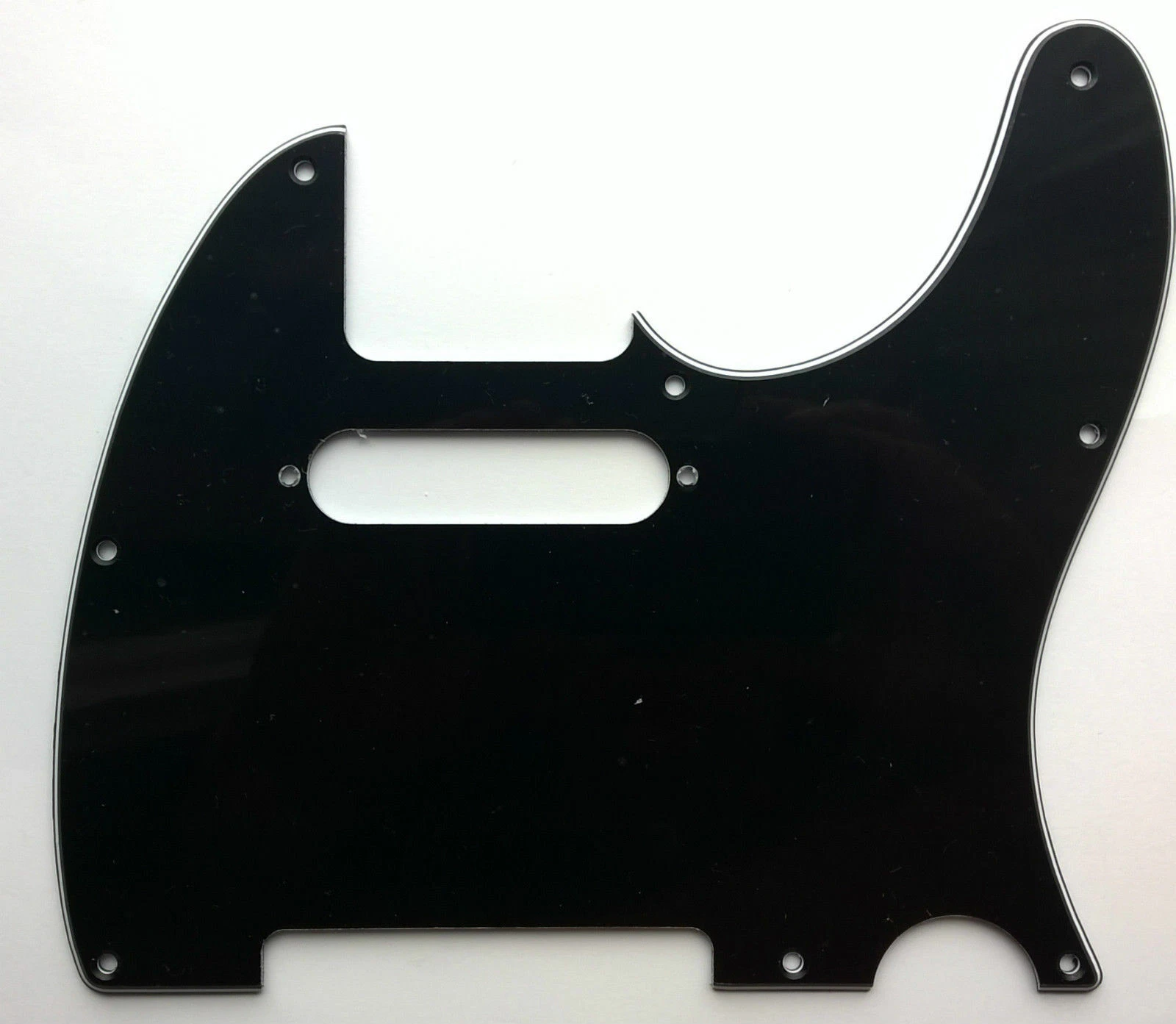 Telecaster Pickguard Siyah Renk 3 Katlı 8 Delik