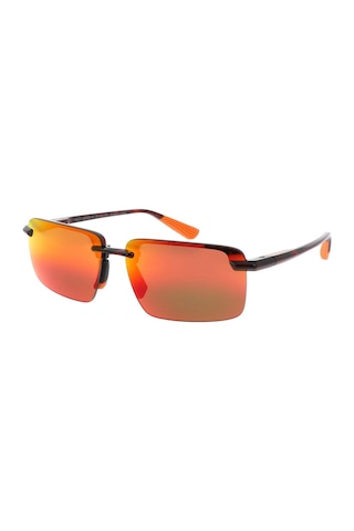 Maui Jim Mj 0626s 002 10 61 Polarize Unisex Dikdörtgen Kırçıllı Kırmızı Kemik Güneş Gözlüğü Kırmızı