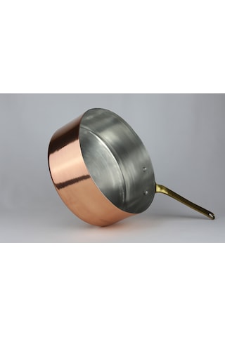 Cuvesta El Yapımı Modern Kalın 1.5mm Bakır Sote,sos Tavası 25x8cm