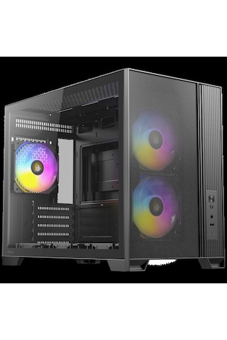 Antec Flux M Kompakt Micro-atx Oyuncu Kasası - 6x Pwm Fan Dahil - Flux Hava Akışı Platformu - 3mm Temperli Cam - Usb Type-c 3.2 Gen2 10gbps - 360mm Radyatör Desteği - Gpu Braketi Dahil