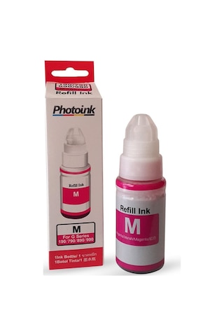 Canon Gı 490 M Uyumlu 70 Ml Kırmızı Photoink Plus Mürekkep - - Canon G Serisi Uyumlu