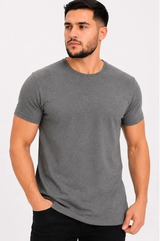 Modi Erkek Basic Tişört Bisiklet Yaka Kısa Kol Günlük Yazlık Slim Fit T-shirt - Antrasit Açık Lacivert - Gri - Siyah