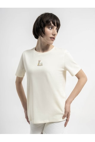 Loft Kadın T-shirt Ekru Lf2035284 24yp69000206 P6983
