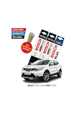 Nissan Qashqai Ön Arka Silecek Seti 2014-2021 Bosch Aerotwin