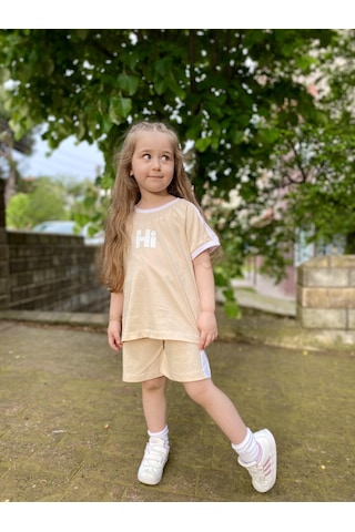 Hi Baskılı Oversize Sütlü Kahve