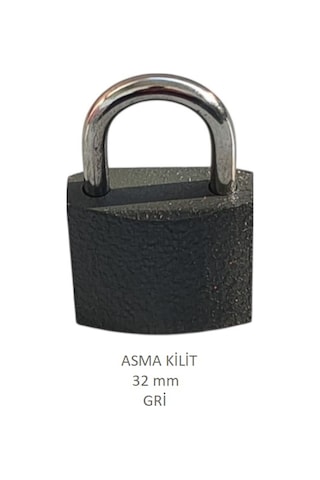 Adilon Asma Kilit, 32 Mm Gri