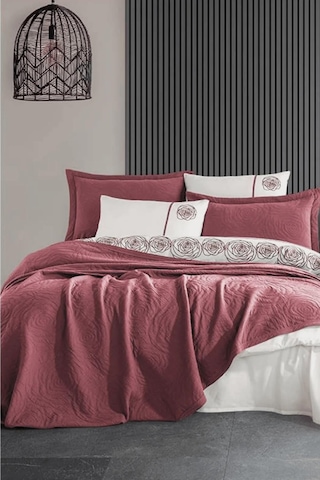 Şaheser Çift Kişilik Yatak Örtülü Nevresim Seti Novella Gülçiçek