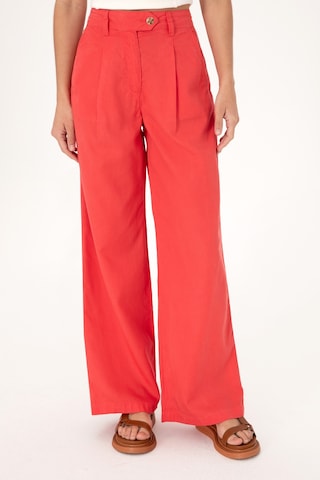 U.S. Polo Assn. Kadın Kırmızı Loose Fit Kanvas Pantolon 50300631-VR213