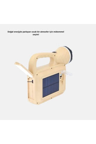 Alev Efektli Solar Lamba Cob Işıklı Taşınabilir Bahçe Ve Kamp Aydınlatma