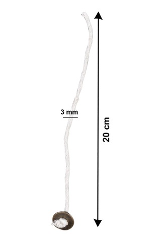 X-perk Kopçalı Kandil Fitili İp Kalınlığı 3 Mm 6 Adet Set 1 Metre Yedekli Fitil Sku: Smg8690010227928 Açık Gri
