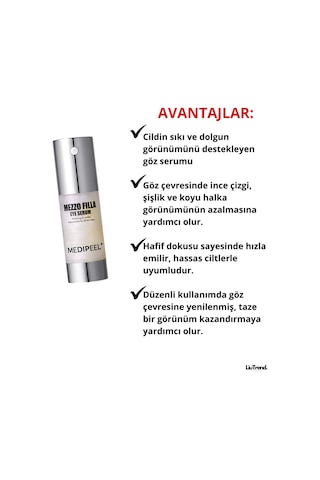 Medipeel Mezzo Filla Eye Serum 30 Ml Peptit Kompleksi İçeren Göz Serumu M0028