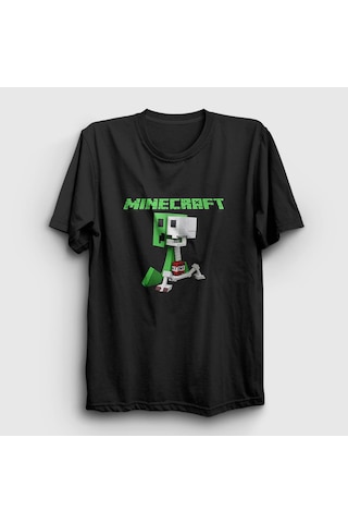 Presmono Unisex Creeper Minecraft T-shirt Siyah Presmono Unisex Creeper Minecraft T-shirt Siyah