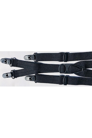 Siyah Pantolon Askısı 4 Klipsli Bay Bayan