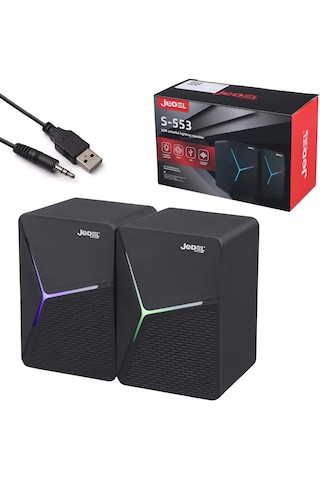 Jedel S-554 Pc Ses Sistemi 1+1 Usb 3.5mm Jack Rgb Ledli