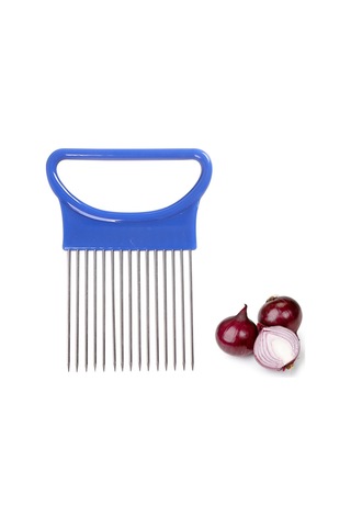 Kosona Turuncu Çelik Soğan Çatalı - Elleri Koruyan, Kestirme Yardımcısı, Ev Mutfak Araçları, Dayanıklı Malzeme