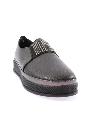 Dgn 171 Kadin Kristal Taş Bantli Kalin Taban Comfort Ayakkabi 171-2115-R1534 Siyah