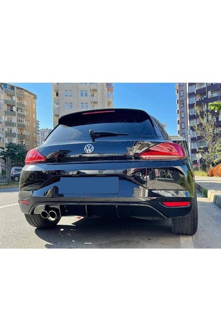 Vw Scirocco Mk1.5 Difüzör Parlak Siyah Sol Çiftli 2014 2015 2016 2017 Arka-difizör-bodykit-ek-karlık