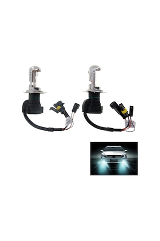 Sones Dc12v 35w H4-3 Hıd Xenon Işık Tek Işınlı Süper Görüş Su Geçirmez Kafa Lambası, Tek Kablo, Renk Sıcaklığı: 6000k, 2'li Paket