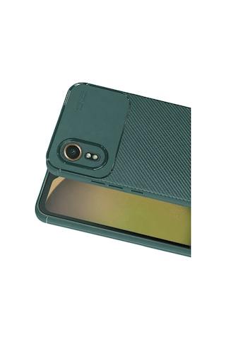 Cosmotex Newface Samsung Galaxy Xcover 7 Kılıf Auto Focus Karbon Kapak - Yeşil