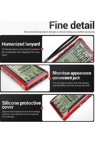 Maoyaya Aneng 622b Dokunmatik Multimetre, Akıllı Yanma Önleyici, Yüksek Hassasiyetli Led Işıklı
