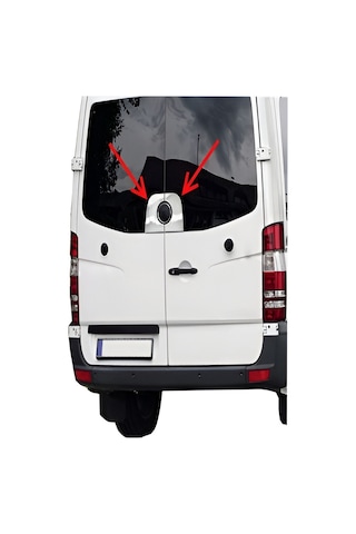 Mercedes Sprinter W906 Uyumlu 2006-2018 Krom Arka Amblem Çerçevesi 2 Parça Paslanmaz Çelik