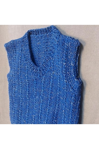 Uretti - Talia 8659 - 8114 El Örgüsü Lacivert Erkek Çocuk Süveter - 2 Yaş Mavi