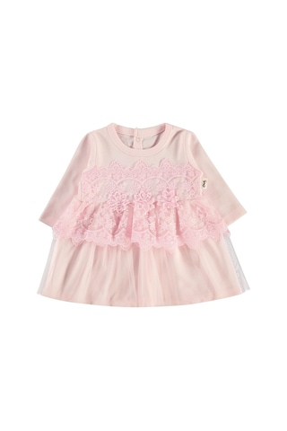 Civil Baby Fırfır Tüllü 3-12 Ay Elbise - Pembe