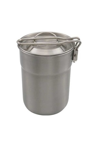 Tongxida 1l Gümüş Yiyecek Dereceli Paslanmaz Çelik Katlanabilir Kamp Bardağı, Dış Mekan Kahve/su Bardağı Gümüş