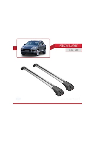 Porsche Cayenne 2003-2011 Arası İle Uyumlu Ace-1 Ara Atkı Tavan Barı Gri