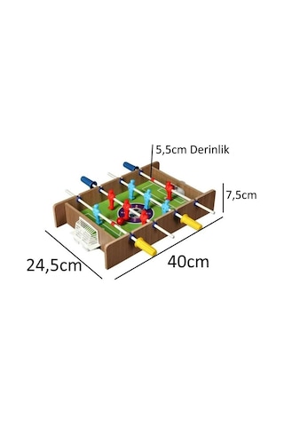 Masaüstü Ahşap Mini Futbol Maçı Taşınabilir 2 Kişilik Pratik Küçük Eğlenceli Oyuncak Langırt