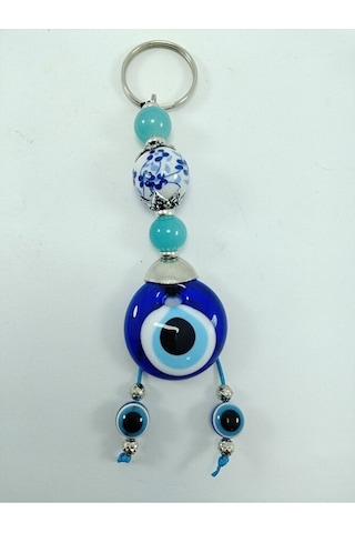 Nazar Boncuğu Anahtarlık / Araba Dikiz Ayna Süsü El Yapımı Cam Kü