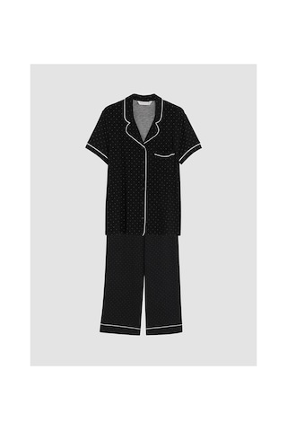 Lcw Dream Siyah Puantiyeli Kadın Pijama Takım