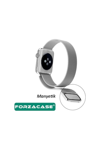 Forzacase Apple Uyumlu Watch 10 Series 46mm İle Metal Mıknatıslı Kordon Kayış - Fc157 Gold
