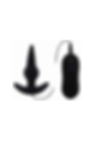 Red Fox Bulb Probe Kumanda Kontrollü Güçlü Titreşimli Anal Plug Vibratör - Siyah