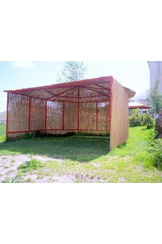 Sarı Kamış Hasır Bambu Çit 1m X 5m Plastik 100 X 500
