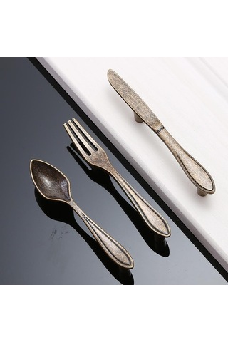 Ebitda Suntek Küçük Yaratıcı Çatal Çekme Kolu Mutfak Dolabı Dolap Kapı